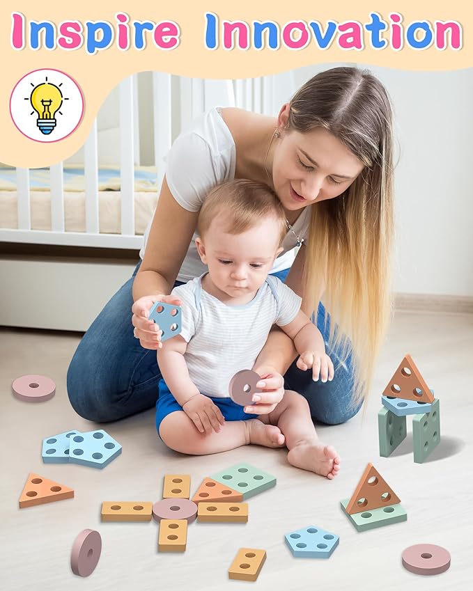 Shape Sorter Wooden Toys for Toddlers